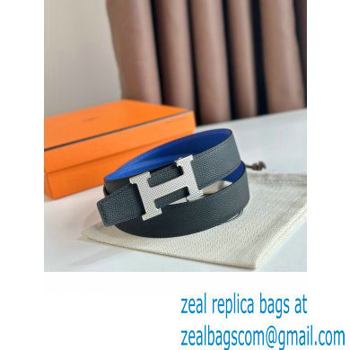 Hermes H Guillochee belt buckle & Reversible leather strap 32 mm 02 2023 - Click Image to Close